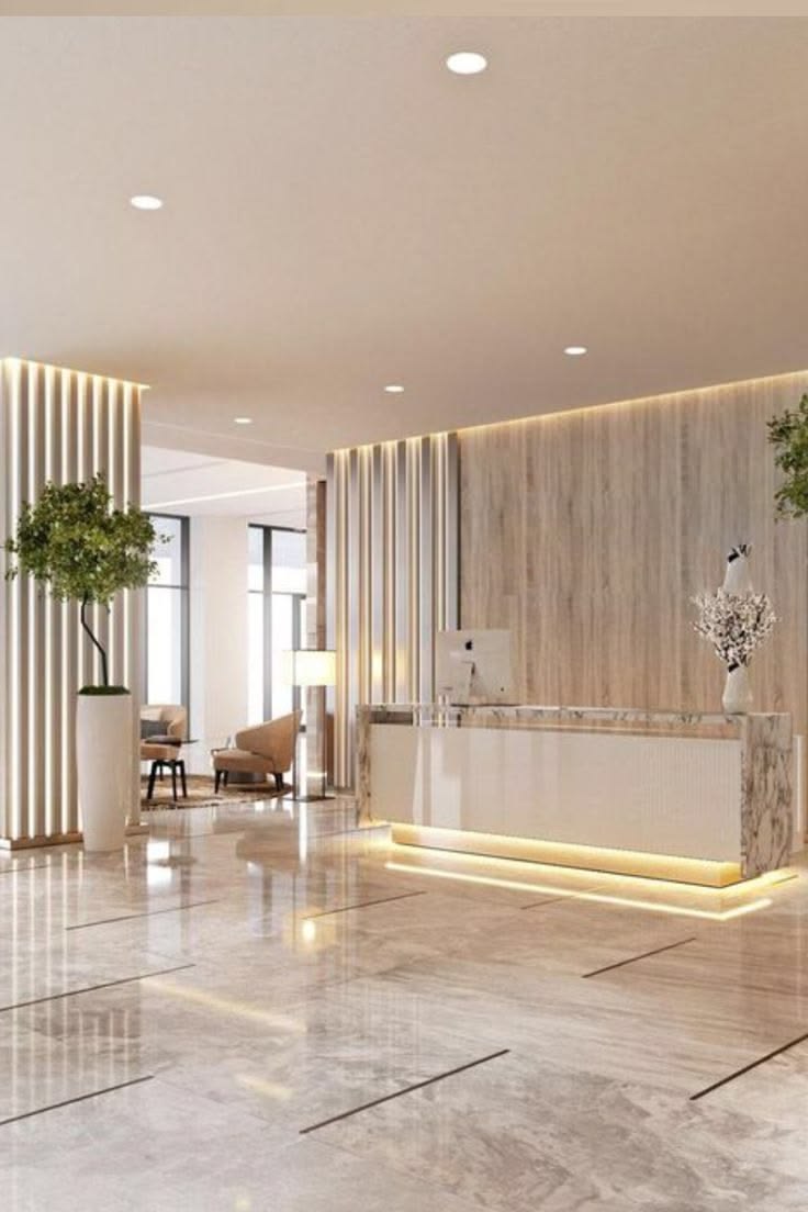 Grand Hospitality Lounge with Smart Room Automation Hub #9